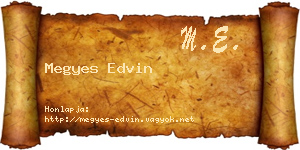 Megyes Edvin névjegykártya
